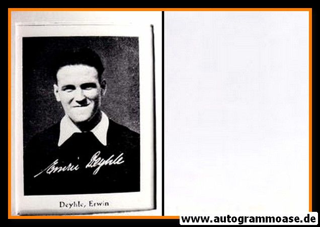 Autogramm Fussball | DFB | 1930er Foto Druck | Erwin DEYHLE (Portrait SW)