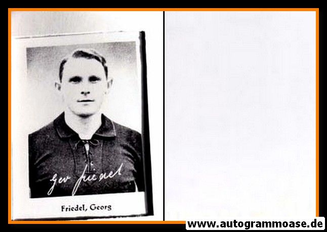 Autogramm Fussball | DFB | 1930er Foto Druck | Georg FRIEDEL (Portrait SW)