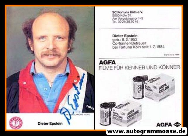 Autogramm Fussball | Fortuna Köln | 1986 | Dieter EPSTEIN