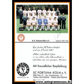 Mannschaftskarte Fussball | Fortuna Köln | 1988 + 2 AG