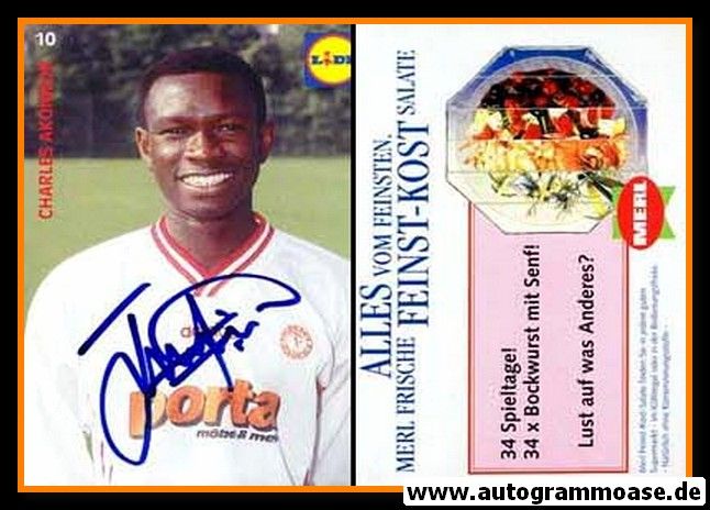 Autogramm Fussball | Fortuna Köln | 1995 | Charles AKONNOR