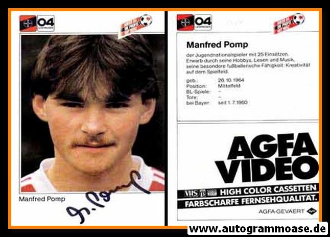 Autogramm Fussball | Bayer Leverkusen | 1983 | Manfred POMP