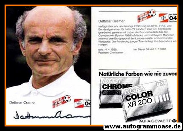 Autogramm Fussball | Bayer Leverkusen | 1984 | Dettmar CRAMER