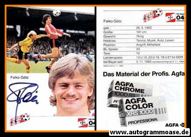 Autogramm Fussball | Bayer Leverkusen | 1985 | Falko GÖTZ