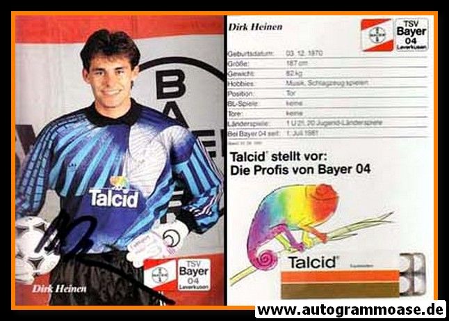 Autogramm Fussball | Bayer Leverkusen | 1991-2 | Dirk HEINEN