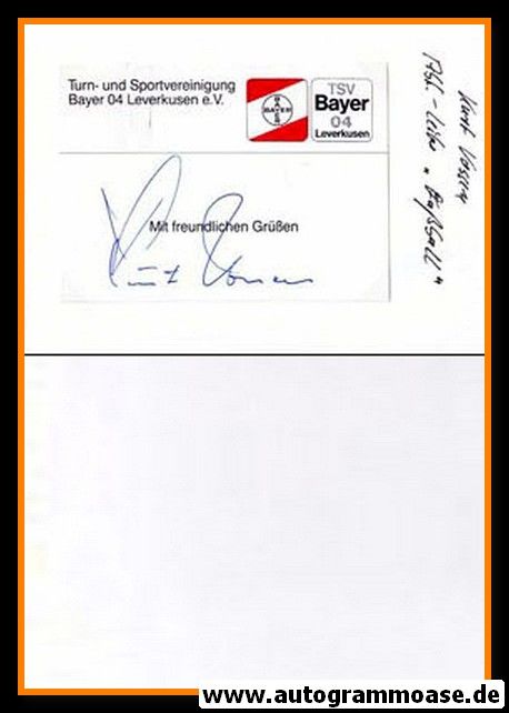 Autograph Fussball | Bayer Leverkusen | Kurt VOSSEN (1960er)