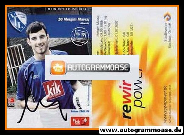 Autogramm Fussball | VfL Bochum | 2007 | Mergim MAVRAJ