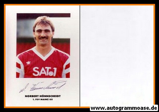 Autogramm Fussball | FSV Mainz 05 | 1990 | Norbert HÖNNSCHEIDT