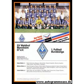 Mannschaftskarte Fussball | SV Waldhof Mannheim | 1986 + AG Uwe ZIMMERMANN