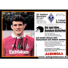 Autogramm Fussball | SV Waldhof Mannheim | 1990 | Andreas CLAUSS