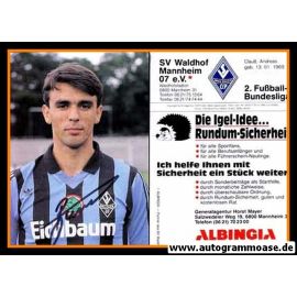 Autogramm Fussball | SV Waldhof Mannheim | 1990 | Damir BURIC