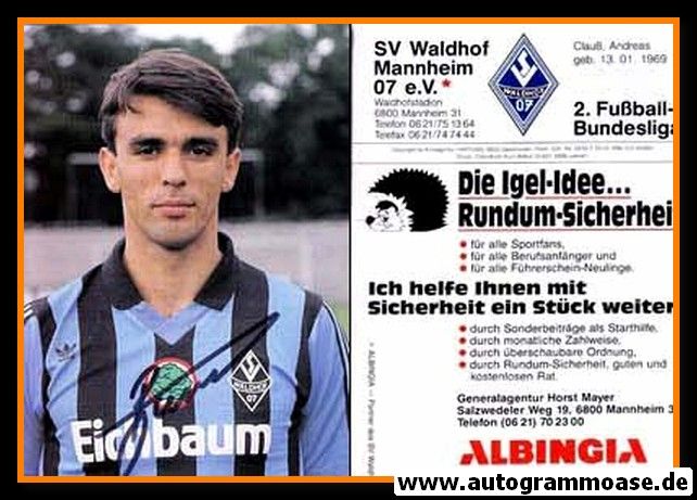 Autogramm Fussball | SV Waldhof Mannheim | 1990 | Damir BURIC