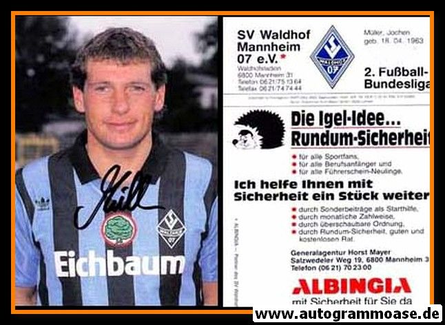 Autogramm Fussball | SV Waldhof Mannheim | 1990 | Jochen MÜLLER