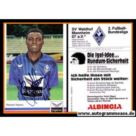 Autogramm Fussball | SV Waldhof Mannheim | 1991 | Richard NAAWU