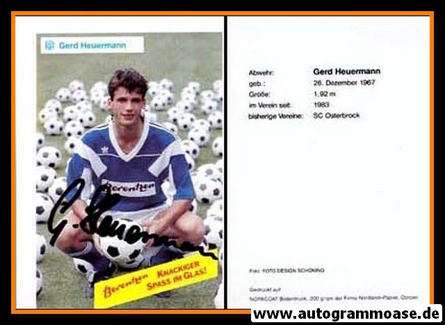 Autogramm Fussball | SV Meppen | 1990 | Gerd HEUERMANN