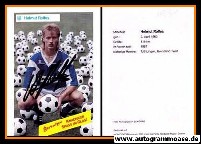 Autogramm Fussball | SV Meppen | 1990 | Helmut ROLFES