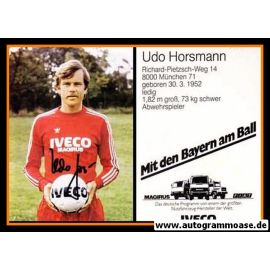 Autogramm Fussball | FC Bayern München | 1982 | Udo HORSMANN