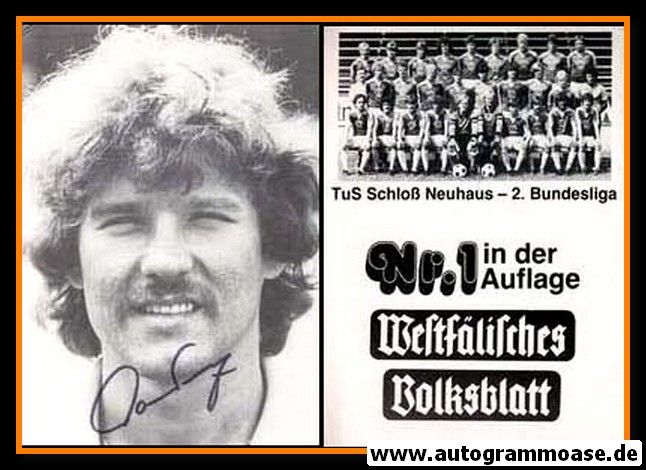 Autogramm Fussball | TuS Schloss Neuhaus | 1982 | Dieter DANNENBERG