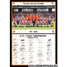 Mannschaftskarte Fussball | AFC Ajax Amsterdam | 1995