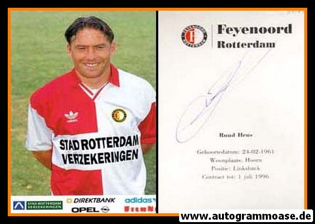 Autogramm Fussball | Feyenoord Rotterdam | 1994 | Ruud HEUS