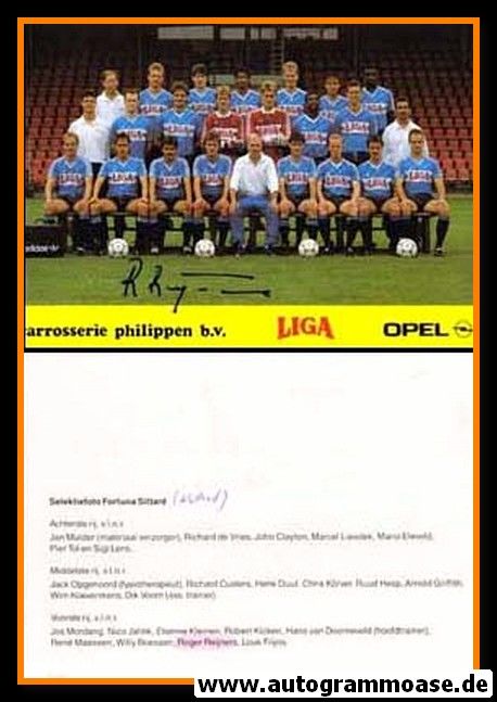 Mannschaftskarte Fussball | Fortuna Sittard | 1988 + AG Roger REIJNERS