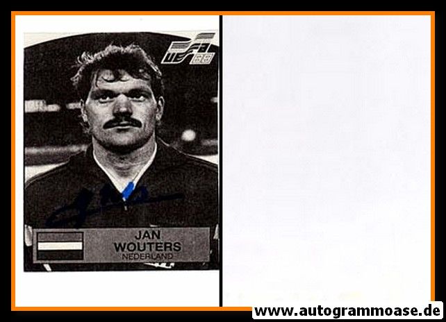 Autogramm Fussball | Niederlande | 1988 WM | Jan WOUTERS (Portrait SW)