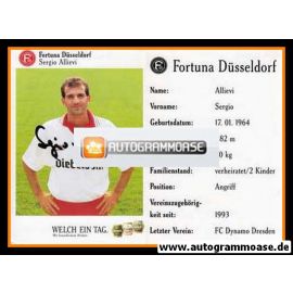 Autogramm Fussball | Fortuna Düsseldorf | 1994 | Sergio ALLIEVI