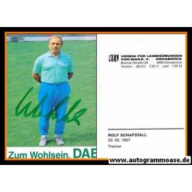 Autogramm Fussball | VfL Osnabrück | 1989 | Rolf SCHAFSTALL