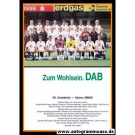 Mannschaftskarte Fussball | VfL Osnabr&uuml;ck | 1990 + 2 AG (Brinkmann + Marquardt)