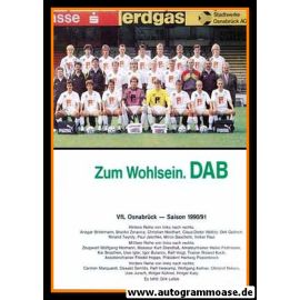 Mannschaftskarte Fussball | VfL Osnabrück | 1990 + 2 AG (Brinkmann + Marquardt)