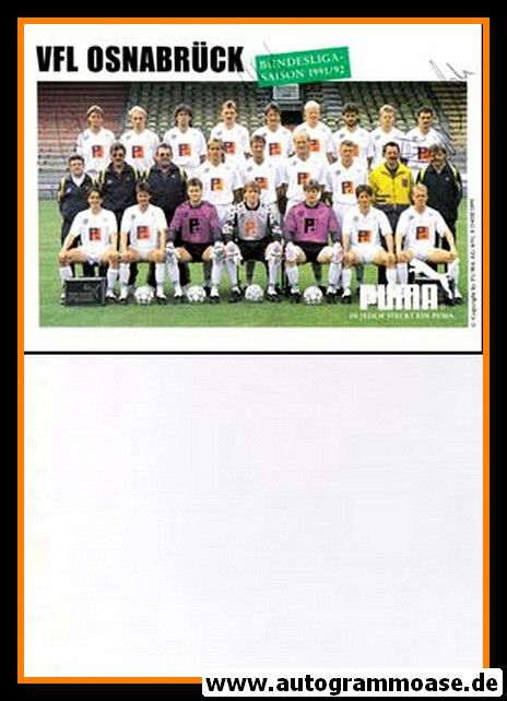 Mannschaftskarte Fussball | VfB Oldenburg | 1991 + 2 AG