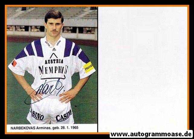 Autogramm Fussball | FK Austria Memphis Wien | 1992 | Arminas NARBEVOKAS