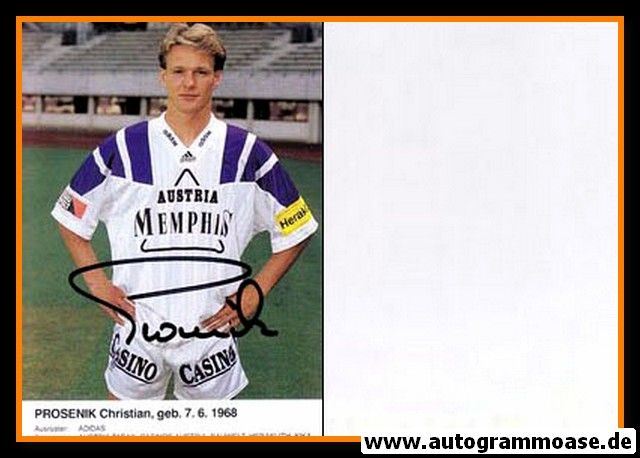 Autogramm Fussball | FK Austria Memphis Wien | 1992 | Christian PROSENIK
