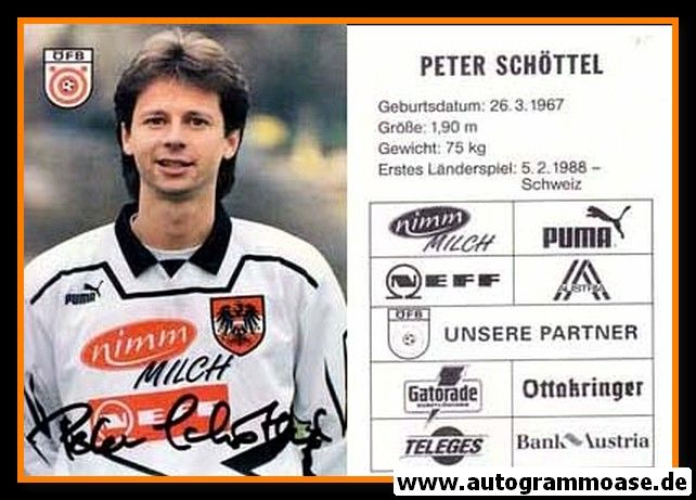 Autogramm Fussball | Österreich | 1995 | Peter SCHÖTTEL
