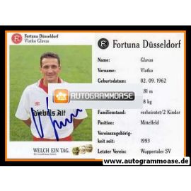 Autogramm Fussball | Fortuna Düsseldorf | 1994 | Vlatko GLAVAS