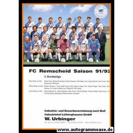 Mannschaftskarte Fussball | FC Remscheid | 1991 + 10 AG
