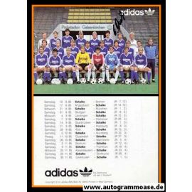 Mannschaftskarte Fussball | FC Schalke 04 | 1985 Adidas + AG Bernard DIETZ