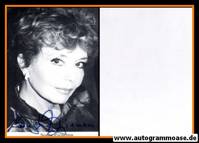 Autogramm Schauspieler | Sonja ZIEMANN | 1980er (Portrait SW)