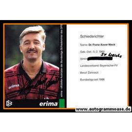 Autogramm Fussball | Schiedsrichter | 1997 Erima | Franz-Xaver WACK