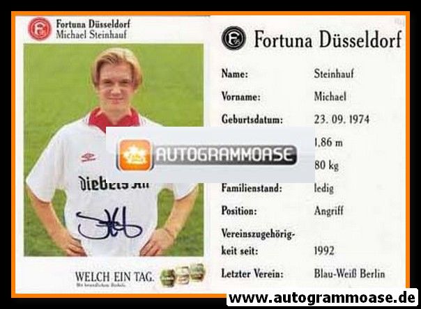 Autogramm Fussball | Fortuna Düsseldorf | 1994 | Michael STEINHAUF