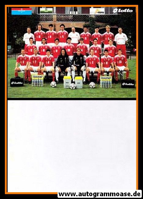 Mannschaftskarte Fussball | Schweiz | 1996 Lotto 