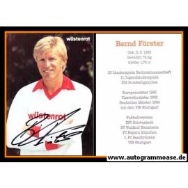 Autogramm Fussball | VfB Stuttgart | 1980er | Bernd FÖRSTER (Wüstenrot)