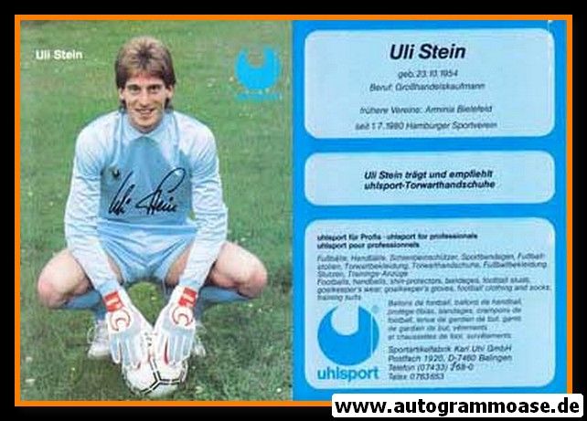 Autogramm Fussball | 1980er Uhlsport Druck | Uli STEIN (Hamburger SV)