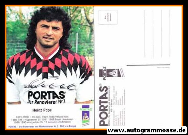 Autogramm Fussball | 1990er Portas | Heinz PAPE (Portrait Color)