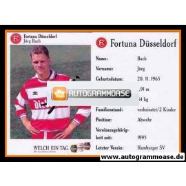 Autogramm Fussball | Fortuna Düsseldorf | 1995 | Jörg BACH