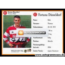 Autogramm Fussball | Fortuna Düsseldorf | 1995 | Thomas BAHR
