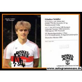 Autogramm Fussball | VfB Stuttgart | 1984 | Günther SCHÄFER