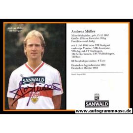 Autogramm Fussball | VfB Stuttgart | 1986 | Andreas MÜLLER