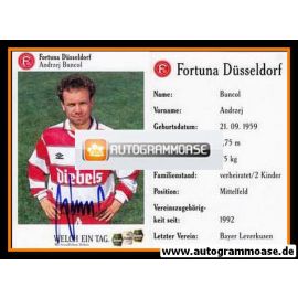 Autogramm Fussball | Fortuna Düsseldorf | 1995 | Andrzej BUNCOL