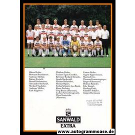 Mannschaftskarte Fussball | VfB Stuttgart | 1986 Sanwald + AG Michael SPIES